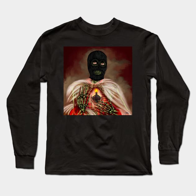 MASKED JESUS Long Sleeve T-Shirt by Chris LaBonte